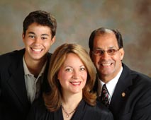Bobby and Janie, with their son, Brad, in 2005.